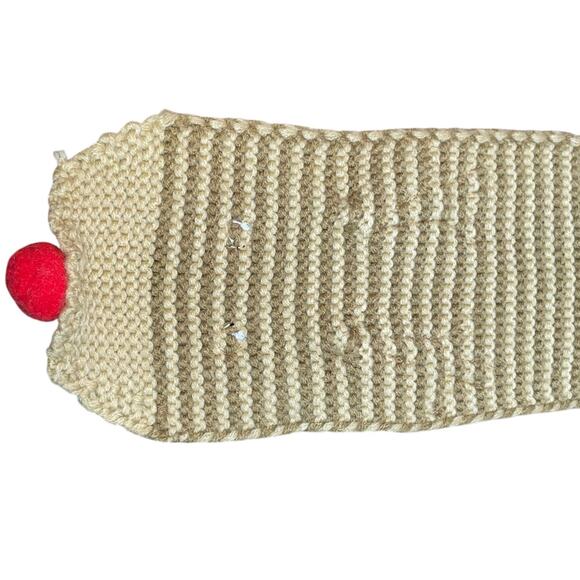 Mud Pie Knit Scarf Sz 3T+ Reindeer Winter Christmas Holiday Girls Kids Brown 40" - Picture 9 of 12